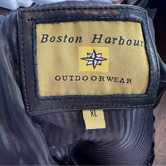 Boston Harbour Outdoor Wear Black Leather Jacket - Picture 10 of 10
